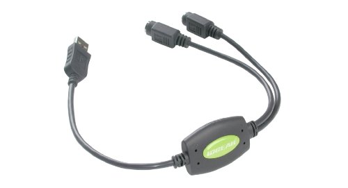 IOGEAR USB to PS/2 Adapter for Keyboard/Mouse, GUC10KM