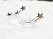 YAN & LEI Sterling Silver Triple Stars Stud Earrings Sweep Up Ear Climber Cuff Wrap Crawler