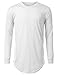 URBANCREWS Mens Hipster Hip Hop Long Sleeve Side Zip Jersey Crewneck Shirt