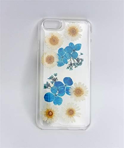 Sony Xperia Z3 Phone Case Cover -Handmade Pressed Dried White Daisies and Blue Flowers Blossom On Samsung Galaxy S5, S4, S3, Samsung Note 4, Note 3, Note 2 Hard Clear Case Cover