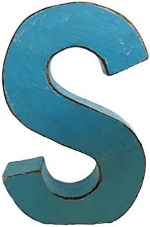 Whirled Planet Wood Letter, Blue, 8-Inch (S)