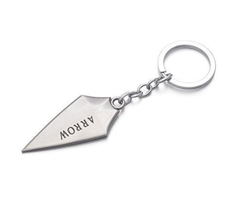 REINDEAR DC Comics Green Arrow Oliver Queen Arrow Logo Metal Keychain Key Ring US Seller (Keychain, Silver)