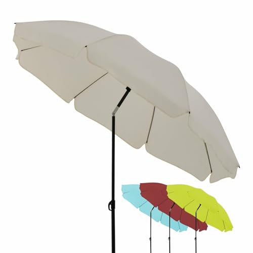 derby Sonnenschirm ∅ 196 cm Natur, Strandschirm, UV-Schutz 40+