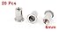 uxcell M6x15mm 20 Pcs 304 Stainless Steel Rivet Nut Flat Head Insert Nutsert