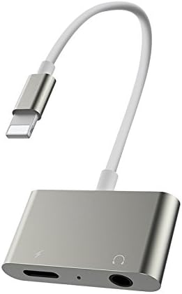 Charm sonic iPhone 7 Lightning to 3.5mm Headphone Adapter,Charge Adapter, Earphone Adapter 2 in 1 with Lightning Charging Port for iPhone 7, iPhone 7 Plus.(Gray)-NOT Suitable With IOS 10.3