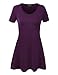 Made By Johnny MBJ WT769 Womens V Neck Trapeze Tunic XXXL Dark_Purple