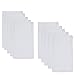 B-caton Birdseye 3-Ply Prefold Absorbent Baby Cloth Diapers Covers Thick Cotton Changing Pad Liners, White,(10 Pcs, 18.9