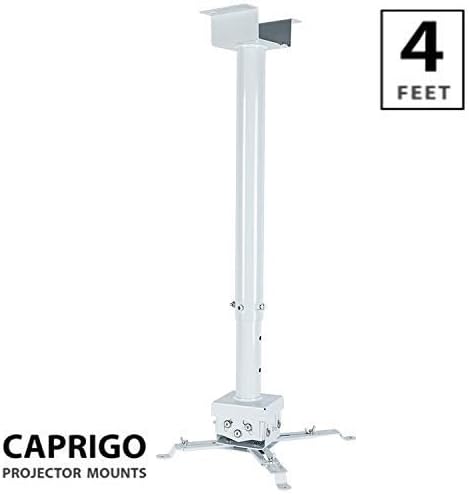 Caprigo Super Heavy Duty 4 Feet Projector Ceiling Mount and Wall Mount, Universal Adjustable Projector Stand (White : Imported : 4 Ft : M448)