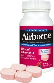 Airborne Blast of Vitamin C Berry 116 Chewable Tablets by Airborne Airborne Blast of Vitamin C Berry 116 Chewable Tablets by Airborne