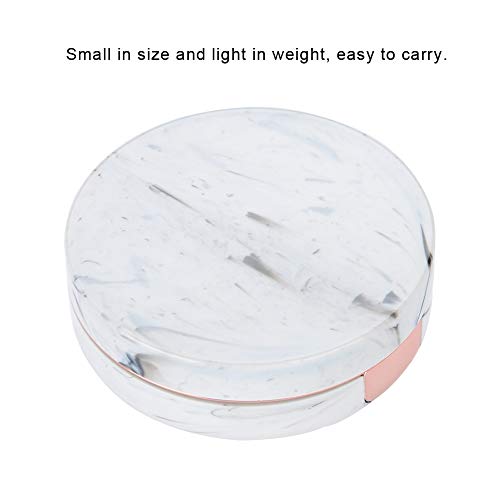 Contact Lens Box 4 colors Contact lenses Soaking case Portable plastic Marble pattern Eye care kit Container(pink)