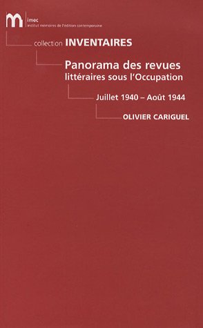 Panorama des revues littéraires sous l'Occupation
