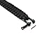 GECKO EQUIPMENT Black Paracord Survival Bracelet with Adjustable Stainless Steel D Shackle - Suitable for 7