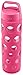 Ello Pure Glass Water Bottle with Silicone Sleeve, 20 oz, Pink Fizz
