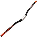 Jessica Acekit Lightweight 31.8mm (1 1/4 inch) Aluminium Alloy Bicycle Handlebar for Road Bike Mountain Bike(760mm-Orange-Riser Bar)