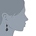 Zhenhui Luxury Elegant Vintage Style Jewelry Filigree Vine Double Drop Chandelier Earrings 5 Colors Fashion Accessories (Black)