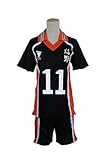 High School Uniform Jersey No.11 Tsukishima Kei Cosplay Volleyball Sports Suit M Size