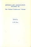 Jewish Law Association Studies III the Oxford Conference Volume