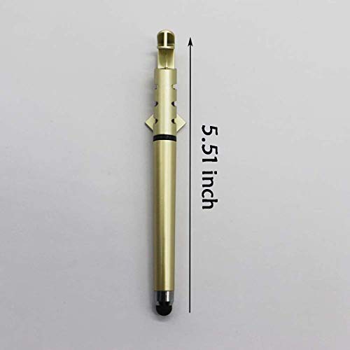 Gel Ink Pens Ballpoint Pens,Multifunction Creative Ballpoint Pen Three-in-One used as Cell Phone Stent,Touch Screen Writing Pen and Handwritten Ballpoint Pen,used in Home School Office(2 pcs,Gold)