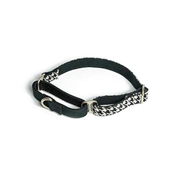 PetWale Black and White Dog Martingale Collar (Medium)