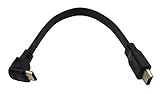 CERRXIAN LEMENG 1FT Flat Slim High Speed HDMI Extension Cable A Male to 90 Degree Up Angle A Male Cord