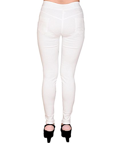 superior washer & gasket women's lycra jeggings (white_free size)