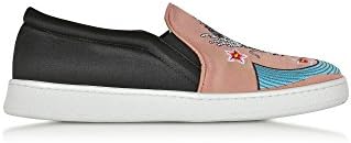 Joshua Sanders Women's 10259Dragon Multicolor Fabric Slip On Sneakers
