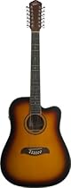Oscar Schmidt OD312CE 12-String Dreadnought Cutaway Acoustic Guitar - Tobacco Sunburst
