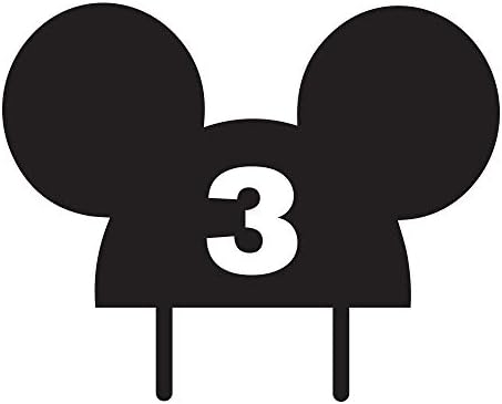 Mickey Mouse 3rd year Cake Topper by Acrylic Art Design