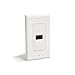 StarTech.com Single Outlet Female HDMI Wall Plate White - Wall mount plate - white - HDMIPLATE