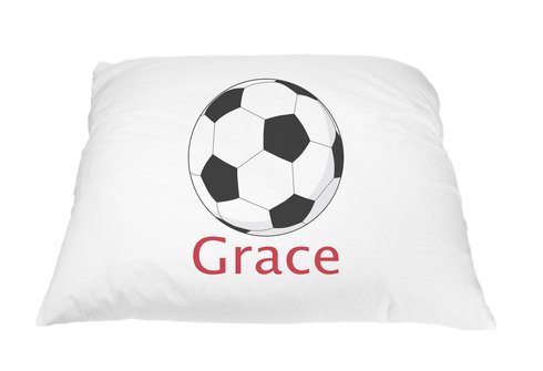 Personalized Kid's Soccer Ball Pillowcase Microfiber Polyester Standard 20 by 30 Inches, Soccer Pillowcase, Custom Pillowcase, Soccer Pillow Covers, Personalized Gifts for Kids, Pillowcases for Kids