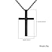 Reve Simple Stainless Steel Cross Pendant Chain Necklace for Men Women, 20-22 Inches Link Chain