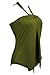 Sovoyontee Women Ruched Halter Neck One Piece Swimwear Green 3XL