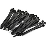 Bluecell 50pcs 150mm Releasable/Reusable Plastic Zip Cable Wire Tie for Organization/Management