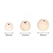 JUNKE 50 PCS 25MM Large Wood Beads Natural Unfinished Wood Beads DIY Wood Spacer Bead Pieces Round Wooden Loose Beads Ball Crafts for Jewelry Making, Natural Color (25mm)