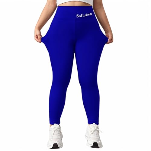 Fleece Lined Leggings for Women Winter High Waisted Thick Tights Cotton Thermal Soft Stocking Fillers Control Stretchy Ladies Pantyhose Plus Size Blue