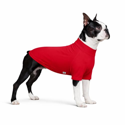 LoveLongLong Spring Summer Cooling Dog T-Shirt with UV Protection and Moisture-Wicking Fabric Blank Color Red XL