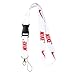Lanyard Keychain Holder Keychain Key Chain Black Lanyard Clip with Webbing Strap (Nike White)