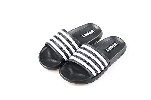 Ku-lee Kids Lightweight Slide Sandals- Wearproof Slip on Sandals Shoes for Indoor or Outdoor-Flexible House Slipper Sport Slides for Boys Girls.