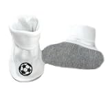 Jacqui's Baby Boys' White Crib Shoe with Soccer Balls