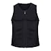Wonderience Men Waist Trainer Vest Hot Neoprene Sauna Suit Corset Body Shaper Zipper Tank Top Workout Shirt(Black, 3X-Large)