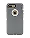 WallSkiN 1227hnmm Turtle Series Cases for iPhone 7 Plus / iPhone 8 Plus (Only) Full Body Protection with Kickstand & Holster - Passion (Grey/White)