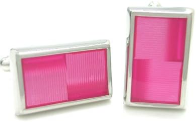 APEX Hot Pink Enamel Cufflinks with Gift Box
