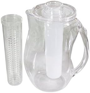 Acrylic Pitcher with Fruits Infuser and Ice Core