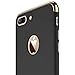 RANVOO Slim Fit iPhone 7 Plus Case, Hard Plastic PC Super Thin Mobile Phone Cover Case with Matte Finish Coating Grip, 3 in 1 Detachable Case, Black & Gold