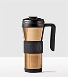Starbucks Stainless Steel Grip Tumbler with Handle Copper Black 16 Oz