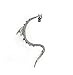 Hujinlder Retro Dragon Ear Wrap Cuff Earring Punk Rock Right Ear (Antique Silver)