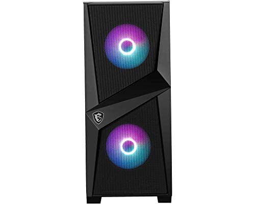 MSI MAG Series FORGE 100R, Mid-Tower Gaming PC Case: Tempered Glass Side Panel, ARGB 120mm Fans, Liquid Cooling Support… - Image 2