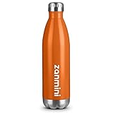 zanmini Stainless Steel Vacuum Insulated Water Bottle Leak-proof Double Walled Cola Shape Bottle, Keeps Drinks Cold for 12 hours & Hot for 24 hours for Outdoor Hiking & Camping