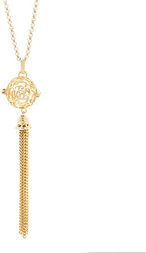 HB0122-1 Legenstar Gold Plated Essential Oils Diffuser Necklace Tassel Aromatherapy Necklace