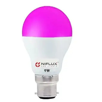 NIFLUX Super Bright High Glow Eco Friendly Energy Pink 9W LED Bulb for Home & office Pack of 4
